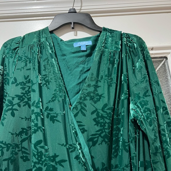 Velvet burnout wrap dress - Picture 12 of 12